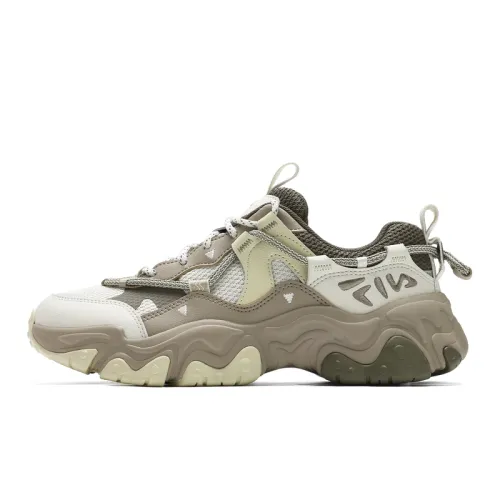 FILA Cat Paw 5 Coverage Low top Chunky Sneakers Women's White Gray Brown