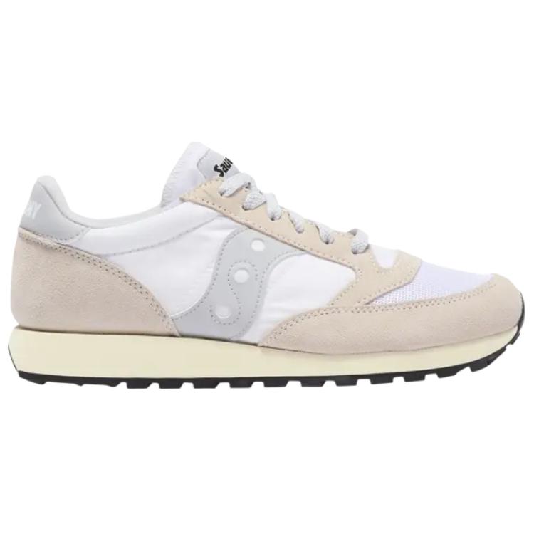 Saucony Jazz Original Vintage Jazz Running Shoes Men’s White Brown