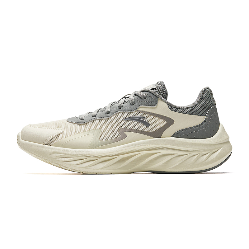 Anta Cushioning Breathable Cushioning Breathable Low top Casual Running Shoes Men’s Beige Gray