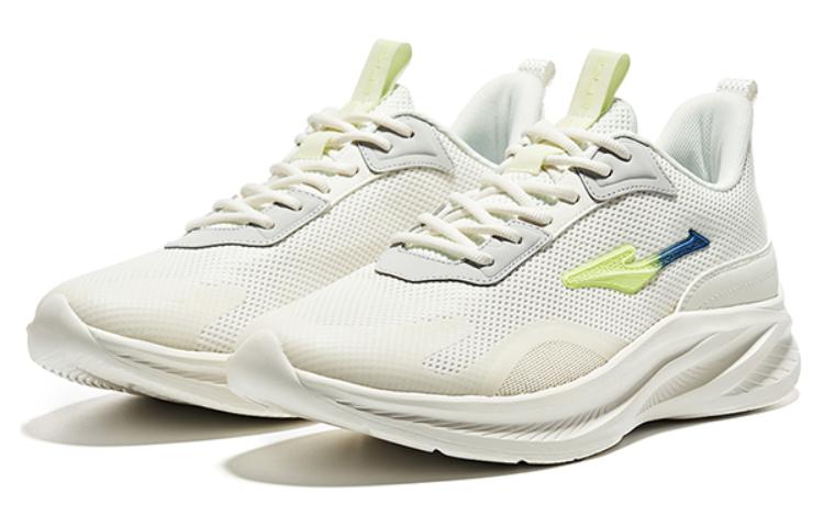 Erke Cushioning Slip Resistant Abrasion Resistant Low top Running Shoes Men’s White Green