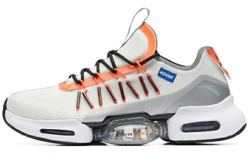 SNOOPY x Anta Comfortable Cushioning Slip Resistant Abrasion Resistant Low top Running Shoes Men's White Orange