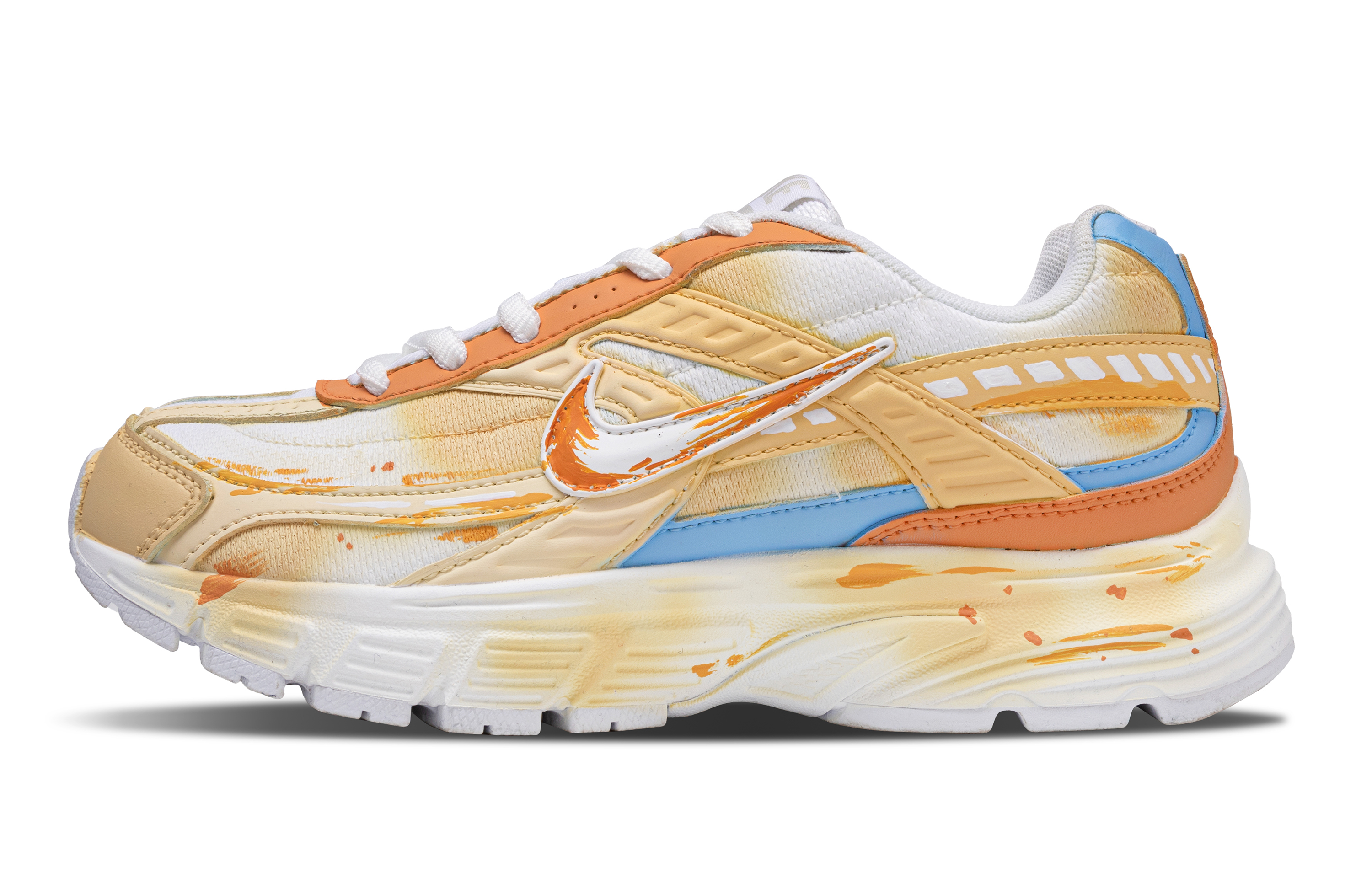 Nike Initiator Abrasion Resistant Low top Casual City Commuting Running Shoes Women’s Orange White