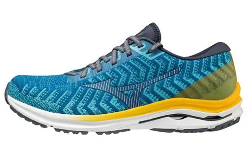 Mizuno Wave Rider 24 Waveknit Super Wide 'Blue Orange'