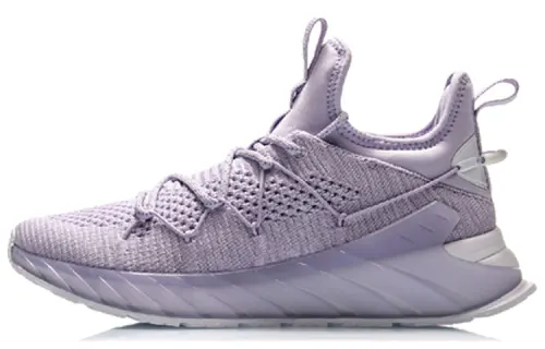 Li Ning Cushioning Mid top Running Shoes Women's Naughty Purple