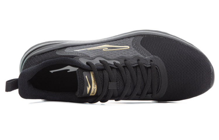 Erke Breathable And Resilient Low top Running Shoes Men’s Black Gold