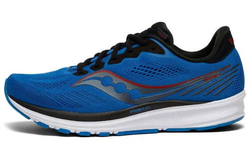 Saucony Ride Yutu 14 Cushioning Slip Resistant Abrasion Resistant Low top Running Shoes Men's Blue Black Standard M