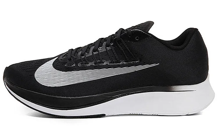 Nike ZOOM FLY Slip Resistant Lightweight Low top Marathon Running Shoes Men's Black White