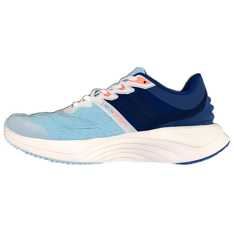Li Ning Fashion Trend Cushioning Slip Resistant Abrasion Resistant Breathable Low top Running Shoes Men’s Blue White