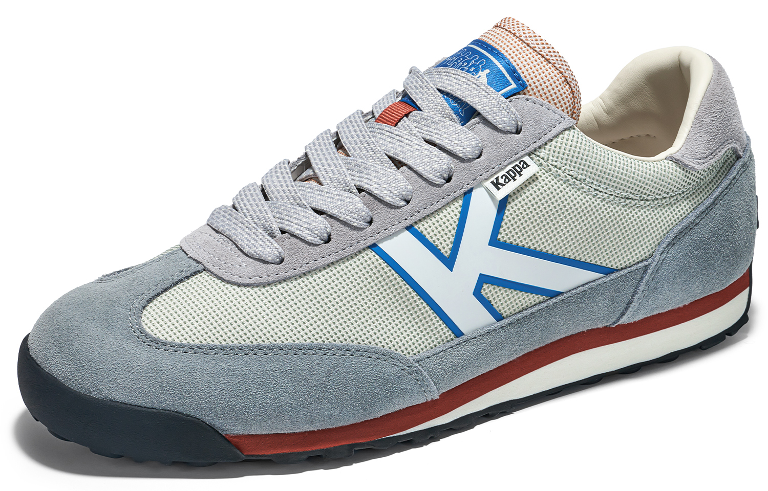Kappa Slip Resistant Abrasion Resistant Low top Casual Running Shoes Unisex Gray Blue
