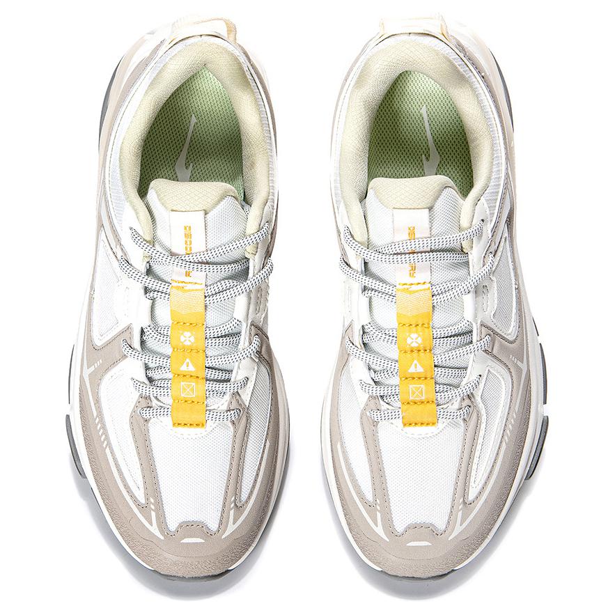 Erke Classic And Versatile Abrasion Resistant Abrasion Resistant Low top Casual Running Shoes Women’s White Gray Green