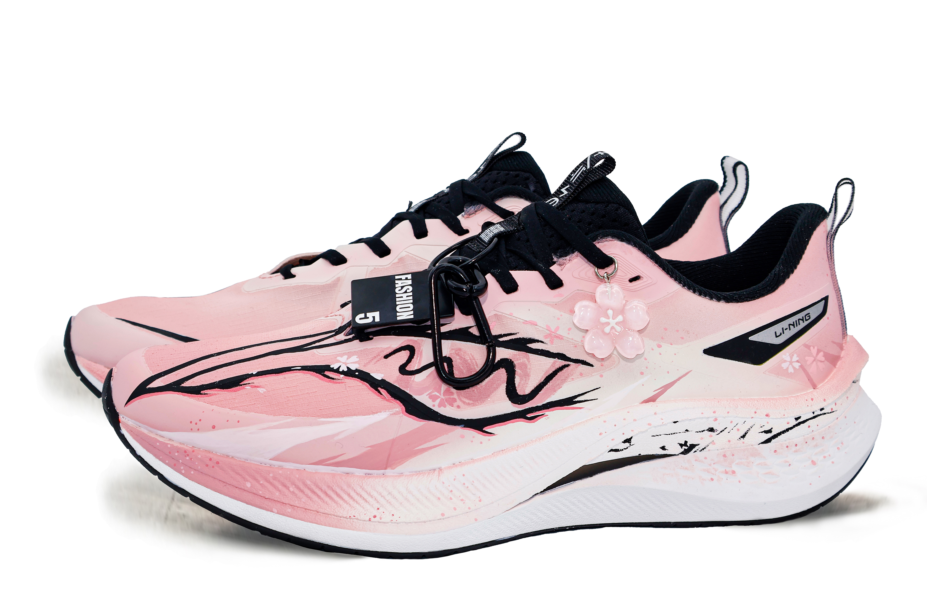 Li Ning Red Hare 7 Pro Cushioning Slip Resistant Low top Physical Fitness Test & Exam Running Shoes Unisex Pink