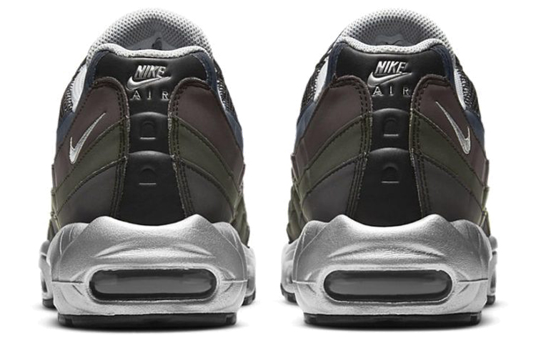 Мужские кроссовки Nike Air Max 95 (черно-серебристые) — Чёрныйсеребристый — фото 5