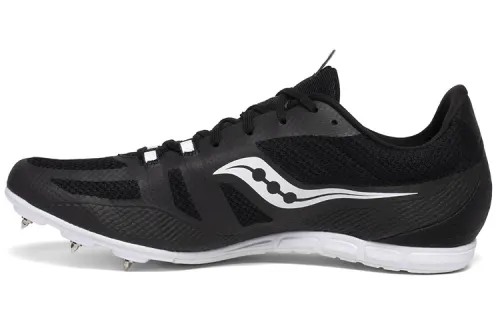 Saucony Mesh Cushioning Lightweight Abrasion Resistant Slip Resistant Low top Running Shoes Men's Black White