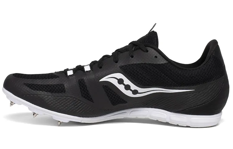 Saucony Mesh Cushioning Lightweight Abrasion Resistant Slip Resistant Low top Running Shoes Men's Black White