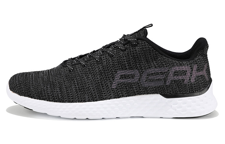 PEAK Walking Shoes Collection Breathable Low top Running Shoes Men’s Black Heather Gray