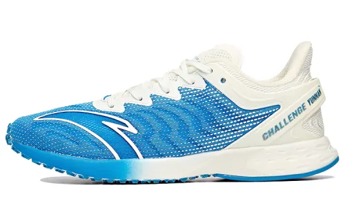 Anta Running Collection Cushioning Slip Resistant Abrasion Resistant Breathable Low top Running Shoes Men's Blue White