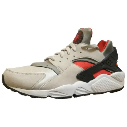 Nike Air Huarache Slip Resistant Abrasion Resistant Low top Running Shoes Men's Gray Red Silver