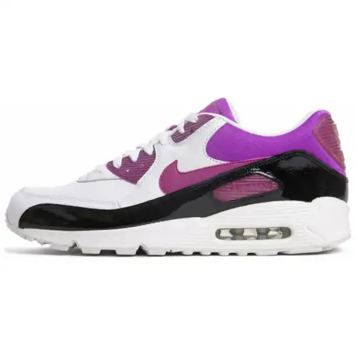 Nike Air Max 90 Mid top Casual Running Shoes Unisex White Purple