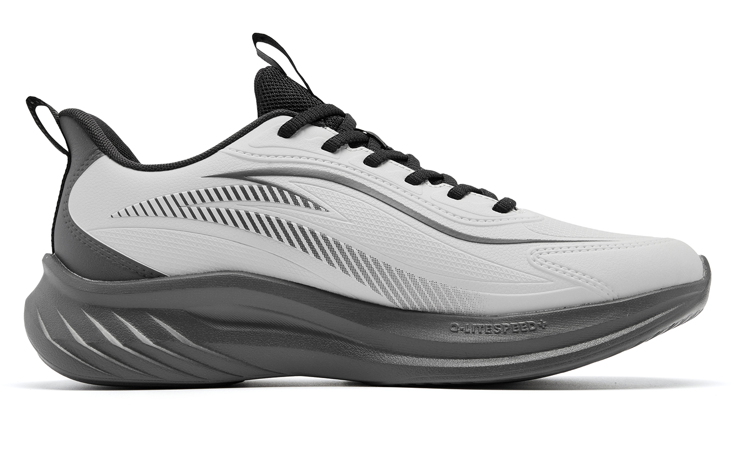 QIAODAN Enjoy The Rain Low top Q LITESPEED Technology Casual Training Running Shoes Men’s Cloud Mist Shark Gray