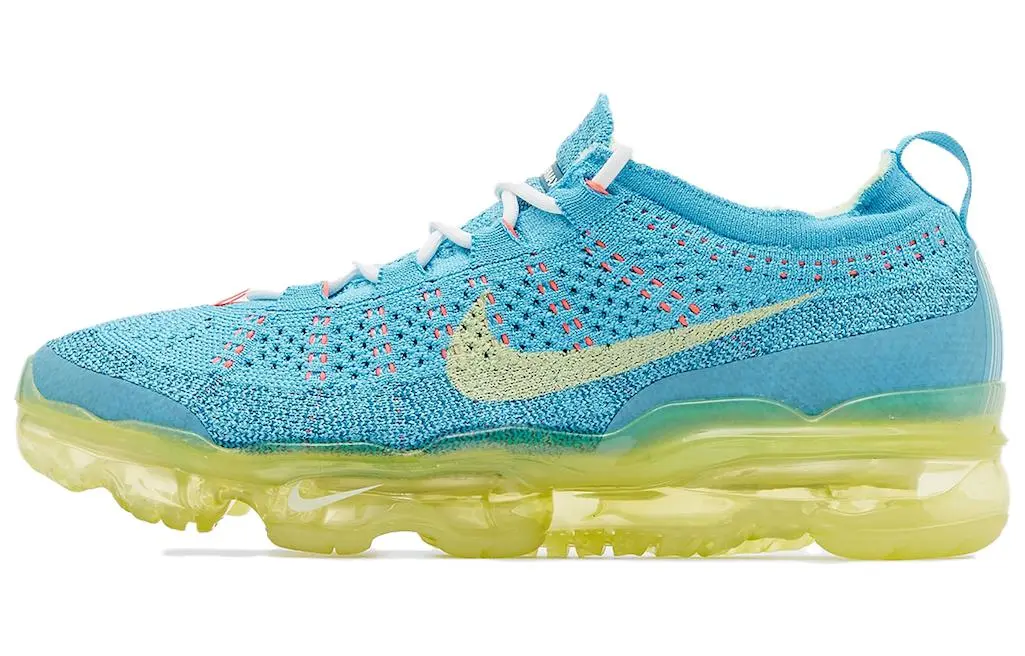 Nike VaporMax 2023 Breathable Support Low top Air Cushion Casual City Commuting Running Shoes Men's Blue Yellow