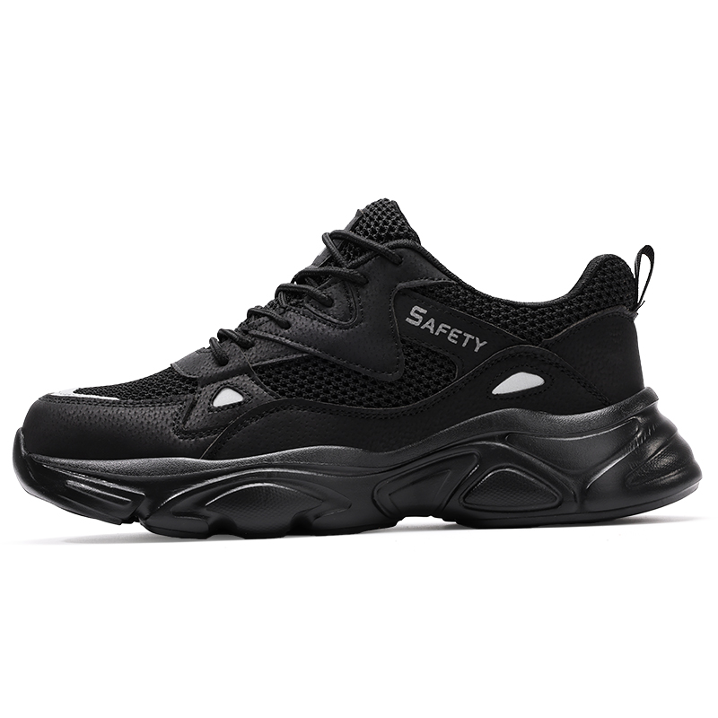 GUYISA Breathable Coverage Impact Resistant Breathable Coverage Impact Resistant Low top Outdoor Shoes Unisex Black