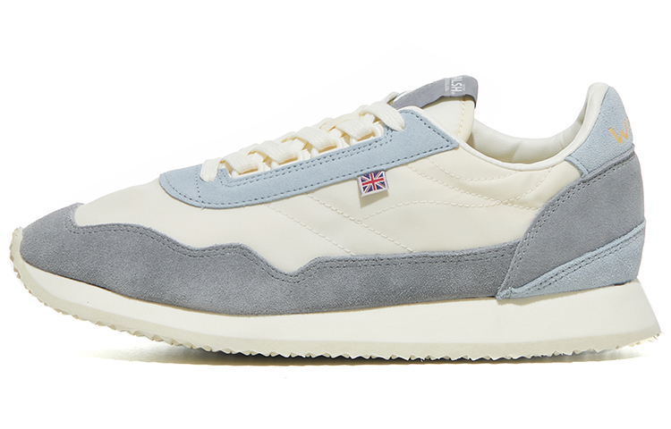 Norman Walsh Leather, Nylon Cushioning Abrasion Resistant Lightweight Low top Running Shoes Unisex Beige Gray