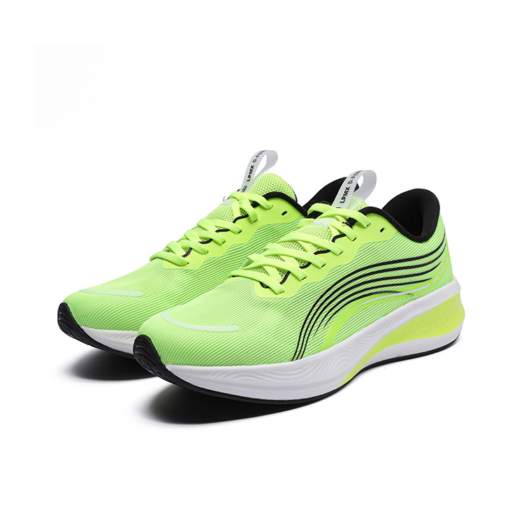 LPMX Cushioning Breathable Lightweight Low Top Carbon Plate Running Shoes Men’s Neon Green