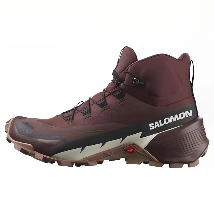 SALOMON CROSS HIKE 2 Comfortable Round Toe Cushioning Slip Resistant Mid top Outdoor Shoes Women's Umber
