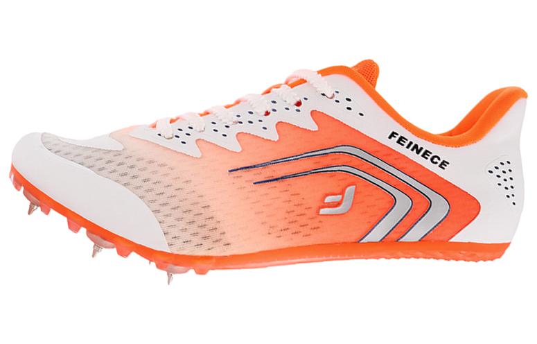 FEINECE Running Shoes Unisex Low Top White Orange