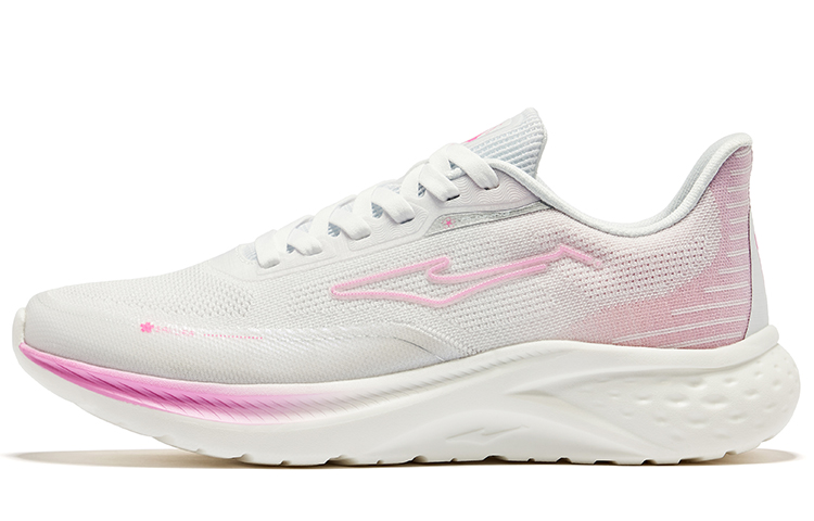 Erke Cushioning, Wear Resistant Low top Running Shoes Women’s Erke White Pink Diamond