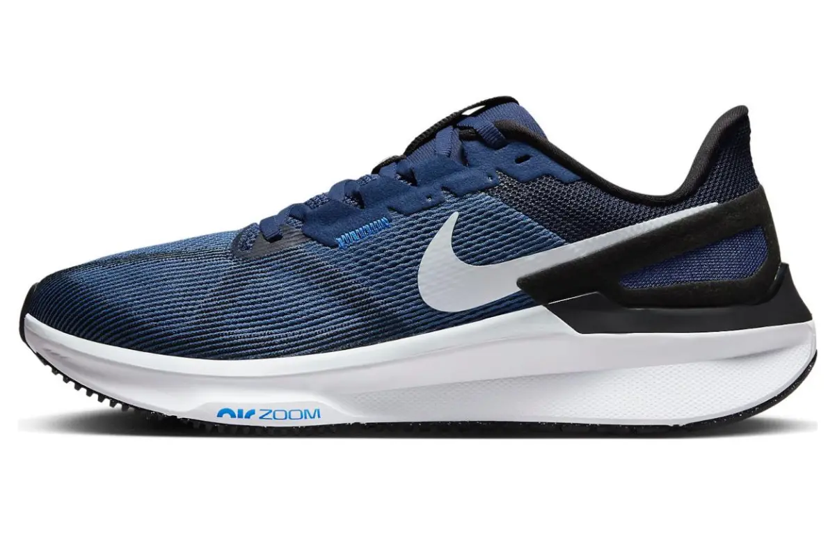 Nike Zoom Structure 25 Abrasion Resistant Low top Running Shoes Unisex Blue
