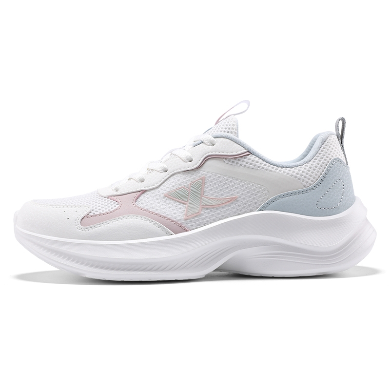 XTEP Cushioning Breathable Lightweight Low top Casual Running Shoes Women’s White Pink Green