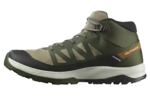 SALOMON Outrise MID GORE TEX Slip Resistant Slip Resistant Mid top Outdoor Shoes Men's Green