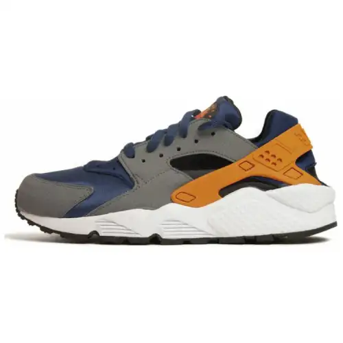 Nike Air Huarache Slip Resistant Abrasion Resistant Low top Running Shoes Unisex Gray Orange Blue