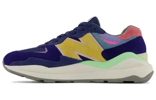 New Balance NB 5740 retro versatile leather low-top marathon running shoes for men and women, blue