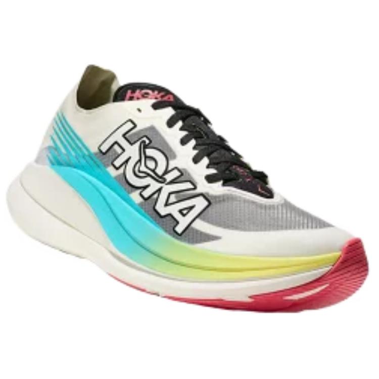 HOKA ONE ONE ROCKET X 2 Slip Resistant Abrasion Resistant Low top Casual Running Shoes Unisex White Gray