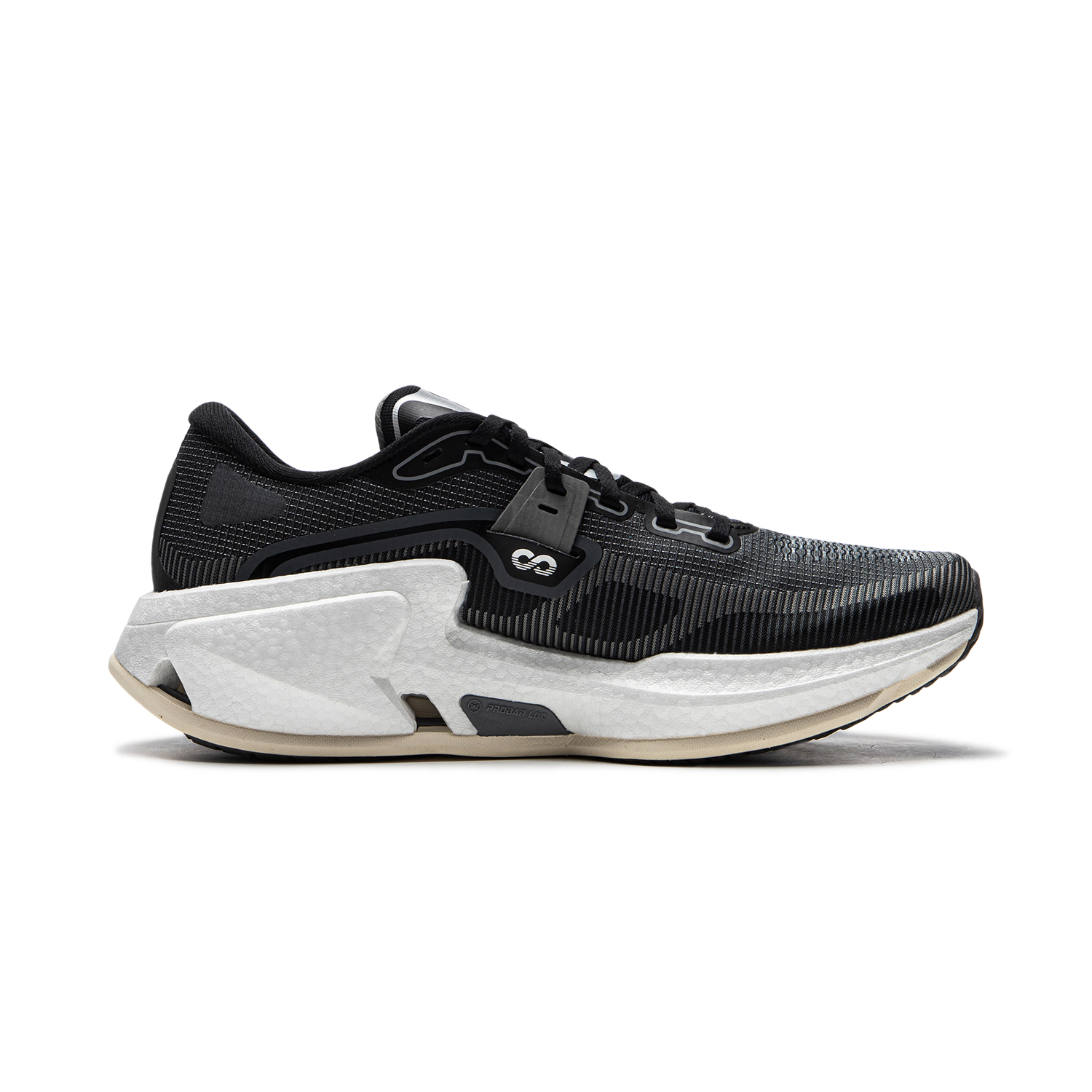 Li Ning Cushioning Slip Resistant Abrasion Resistant Breathable Low top Running Shoes Men’s Black White