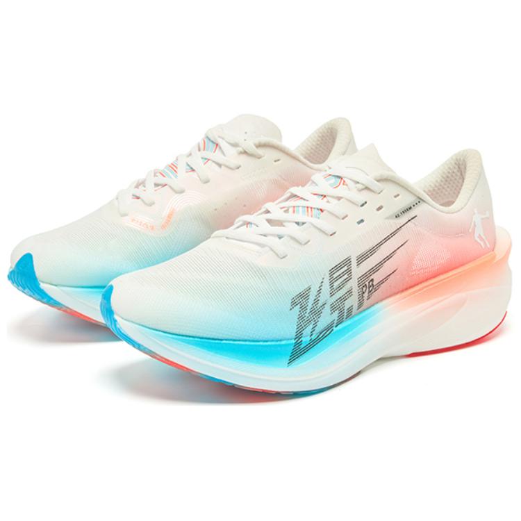 QIAODAN Feiying PB4.0 Running Shoes Men’s Low Top Jordan White/Ice Cool Blue