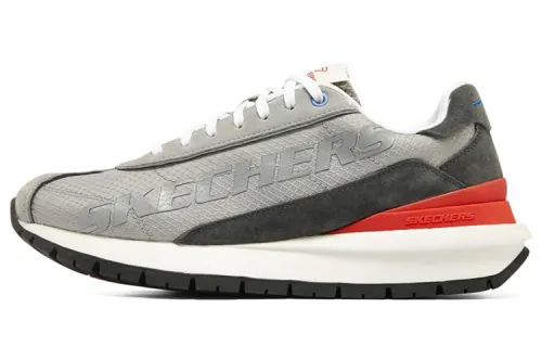 Skechers SUNNY DALE Low top Casual Running Shoes Men's Gray Red