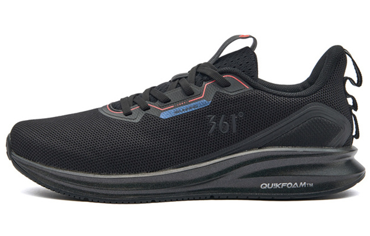 361° Abrasion Resistant Cushioning Lightweight Low top Running Shoes Men’s Black Red
