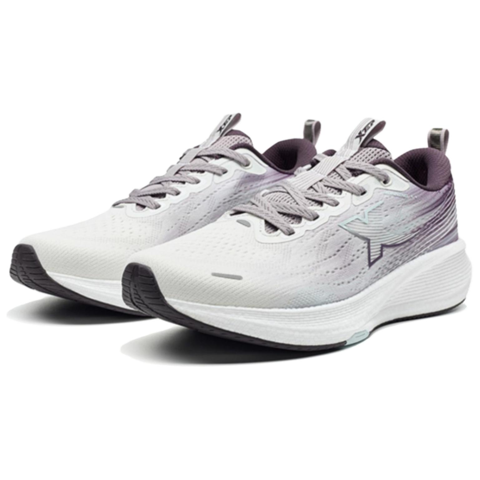 XTEP Cushioning, Wear Resistant Low top Casual Running Shoes Women’s Purple White Green