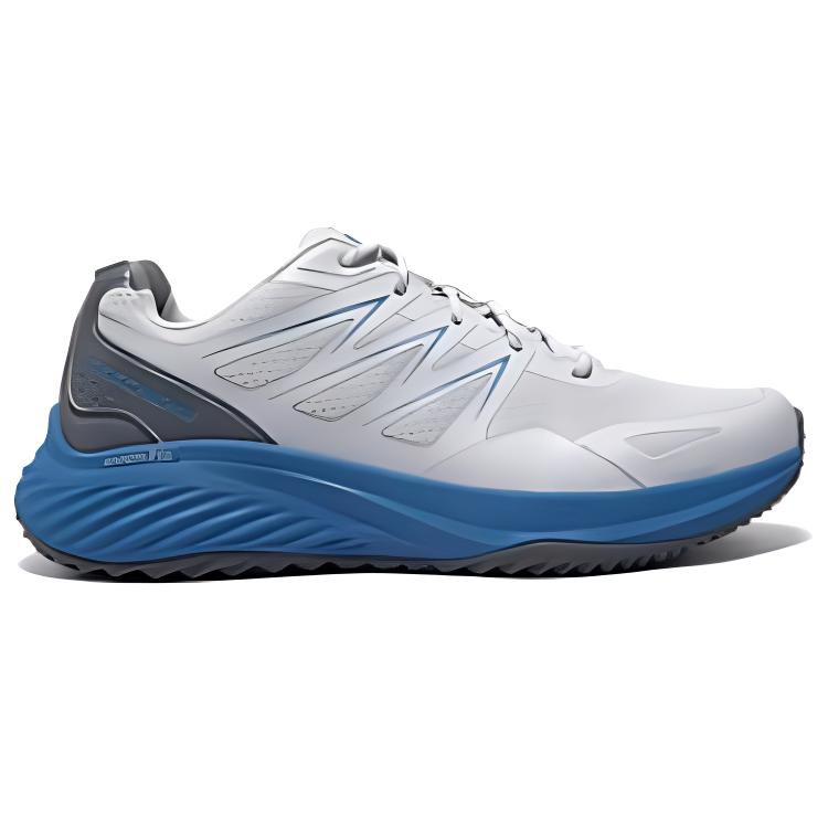 Skechers Cushioning Abrasion Resistant Cushioning, Wear Resistant Low top Training Running Shoes Men’s Gray Blue