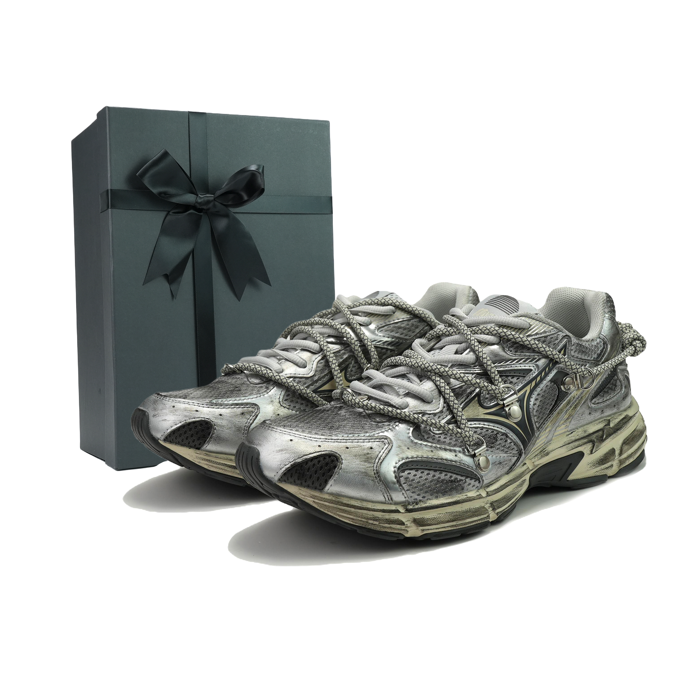 Mizuno Speed 2K Abrasion Resistant Low top Casual Sprint City Commuting Running Shoes Unisex Silver Gray