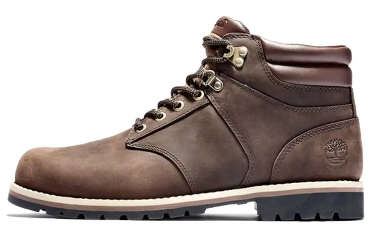 Timberland Waterproof Abrasion Resistant Cushioning Short Outdoor Boots Men's Dark Brown