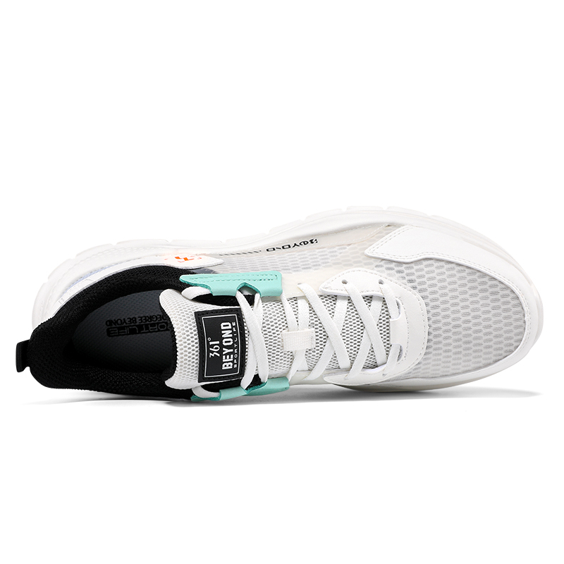 361° Breathable And Resilient Low top Casual Running Shoes Men’s White Black