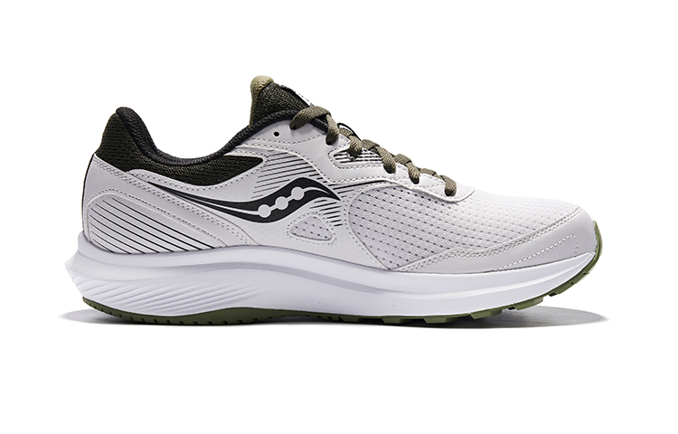 Saucony Cohesion 16 Comfortable Cushioning Low top Casual Running Shoes Men’s Light Gray Black
