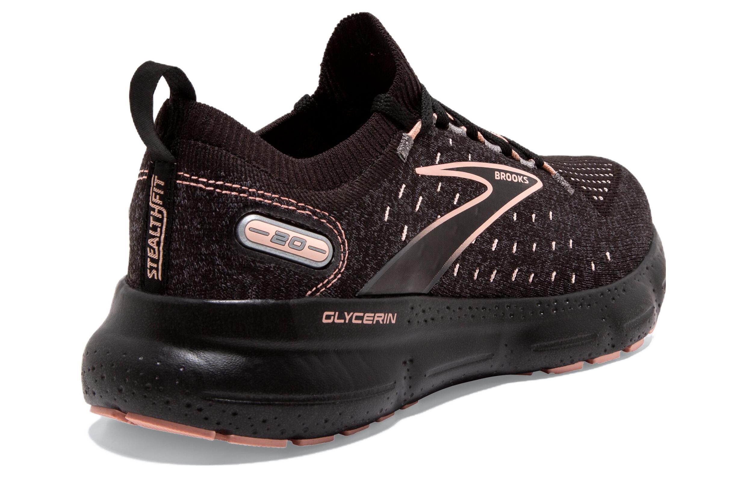 Brooks Glycerin 20 Cushioning, Wear Resistant Low top Running Shoes Women’s Black