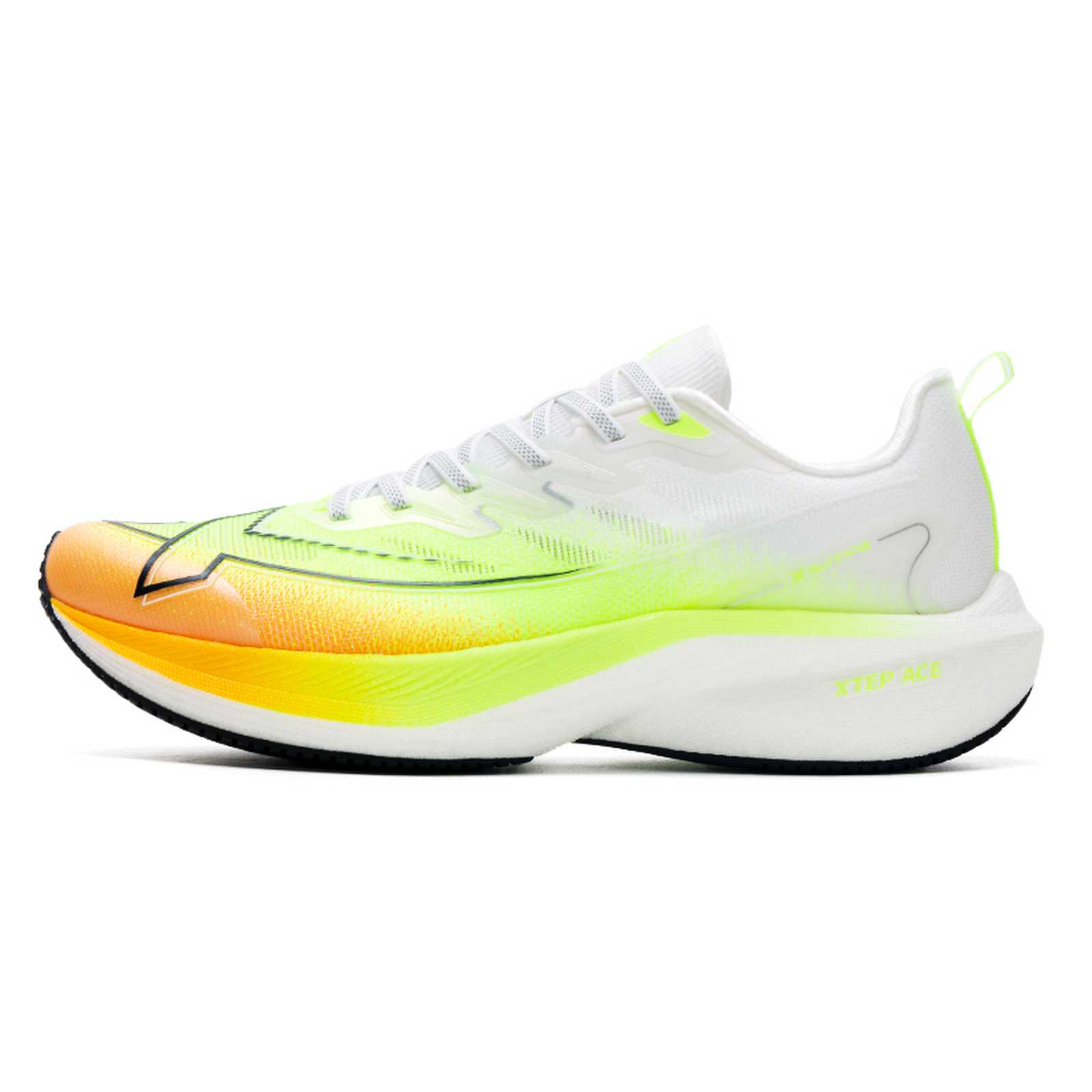 XTEP Cushioning Abrasion Resistant Breathable Low top Training Sprint Running Shoes Men’s Classic White Honey Orange