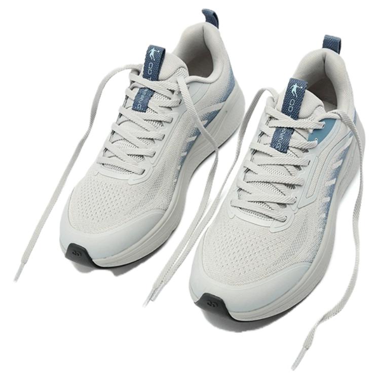 QIAODAN Variety Training Collection Abrasion Resistant Breathable Low top Casual Running Shoes Men’s Gray Blue