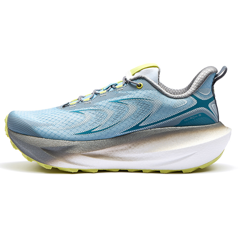 BMAI Shock Absorbers Slip Resistant Abrasion Resistant Low top Running Shoes Men’s Blue Gray White